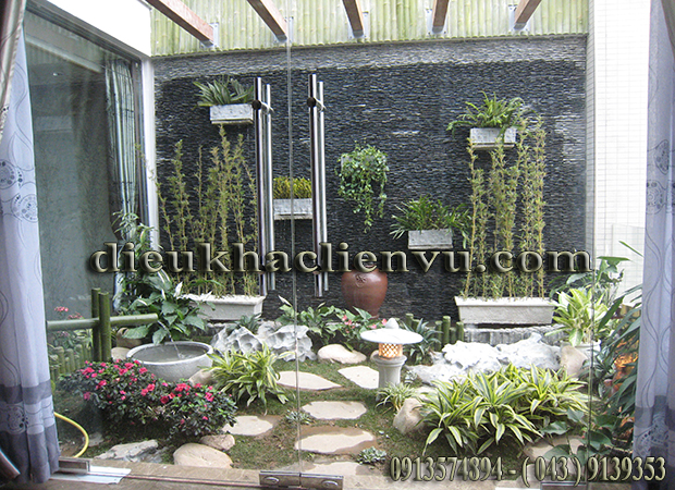 tiểu cảnh trên sân thượng